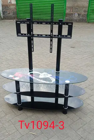 Tv Stand: 3 Layer Glass Tv Stand With Tv Mount