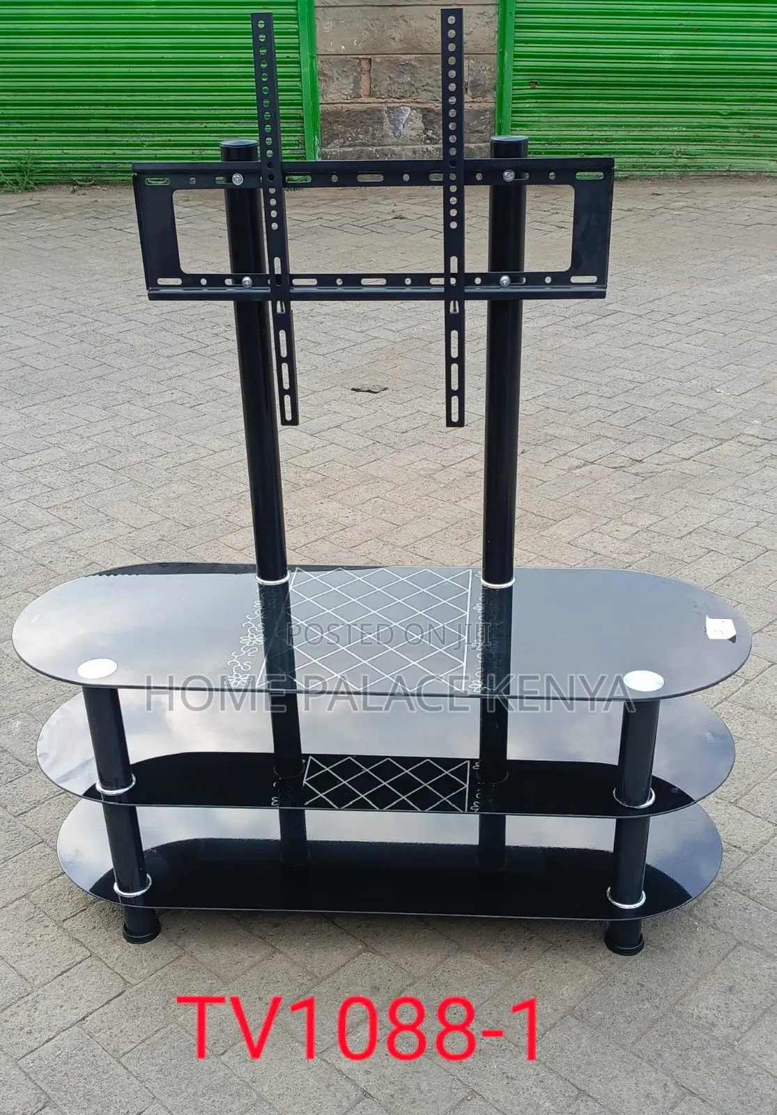 Tv Stand: 3 Layer Glass Tv Stand With Tv Mount