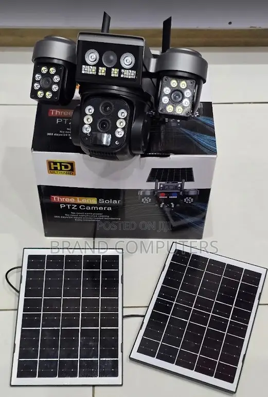 Triple Lens 4g Dual Panel 1ptz Lens With Strobe Light for Alarm