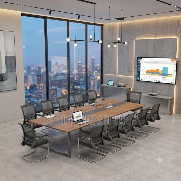 Office Desk; 2.4 Meters Executive Timber Boardroom Desk - main view