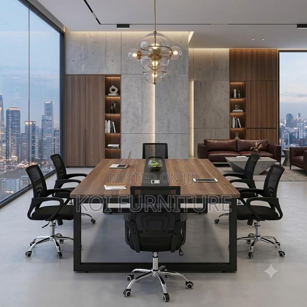 Office Desk; 2.4 Meters Executive Timber Boardroom Desk - thumbnail 2