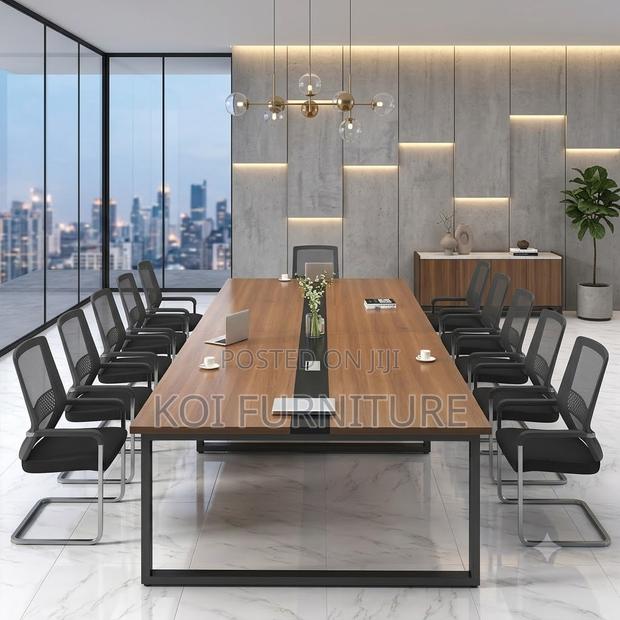 Office Desk; 2.4 Meters Executive Timber Boardroom Desk - thumbnail 4