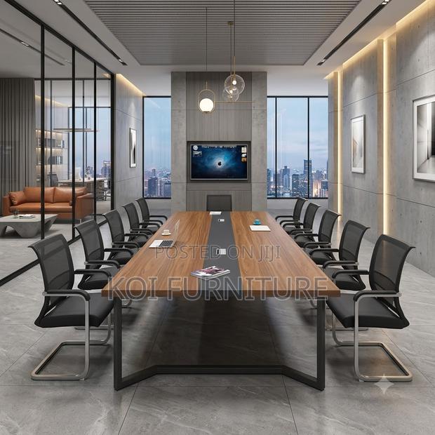Office Desk; 2.4 Meters Executive Timber Boardroom Desk - thumbnail 5