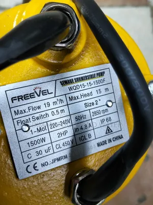 High Pressure Freevel Sewage Submersible Water Pump 2 Hp 450l/Min 15m