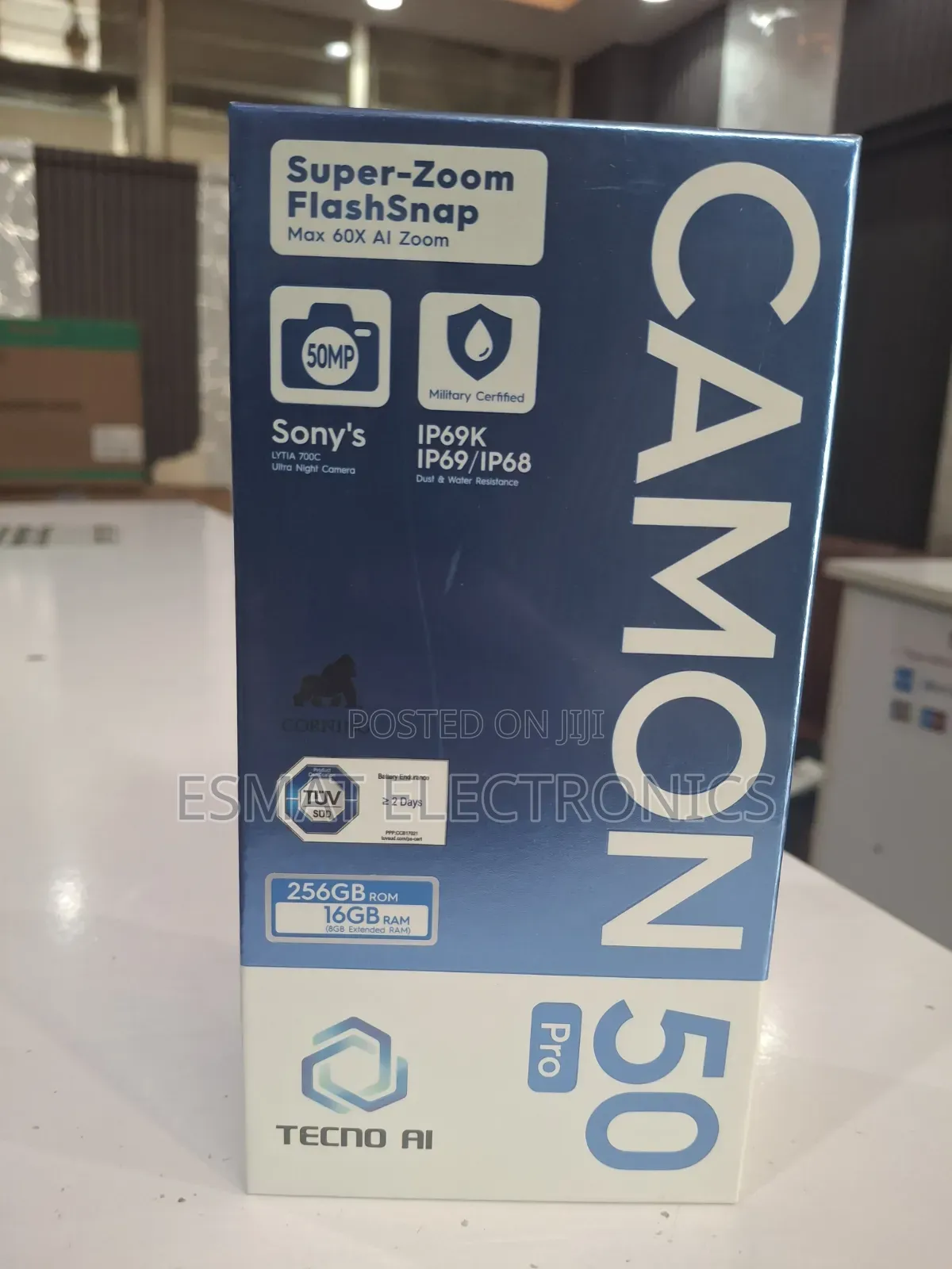 New Tecno Camon 50 Pro 256 GB Black