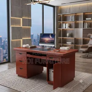 Office Desk; 1.4 Meters Mahogany 
Modern Rectangular
