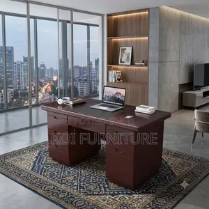Office Desk; 1.4 Meters Mahogany 
Modern Rectangular