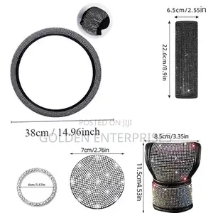 Premium Rhinestone Steering Wheel Interior Set