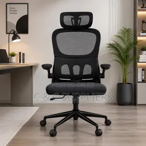 Swivel Ergonomic Chair With Flip Arm's