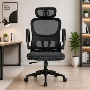 Swivel Ergonomic Chair With Flip Arm's