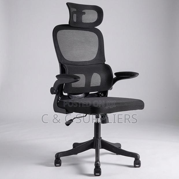 Swivel Ergonomic Chair With Flip Arm's - thumbnail 6