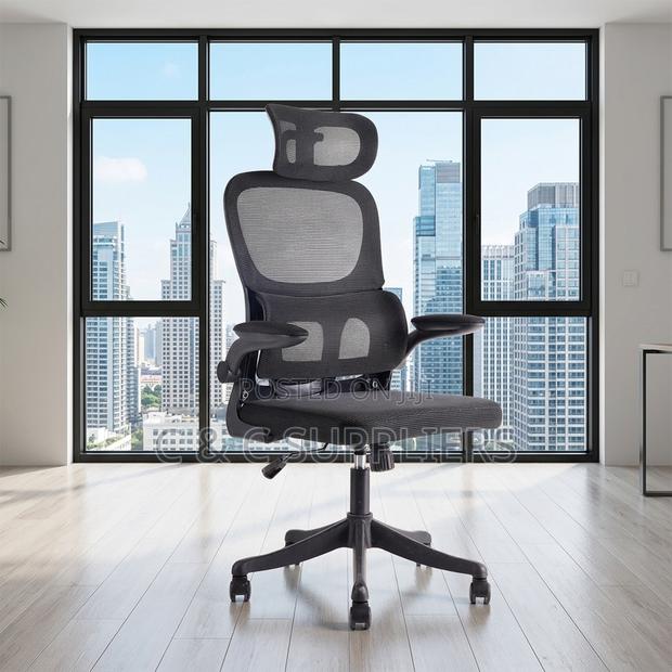 Swivel Ergonomic Chair With Flip Arm's - thumbnail 7