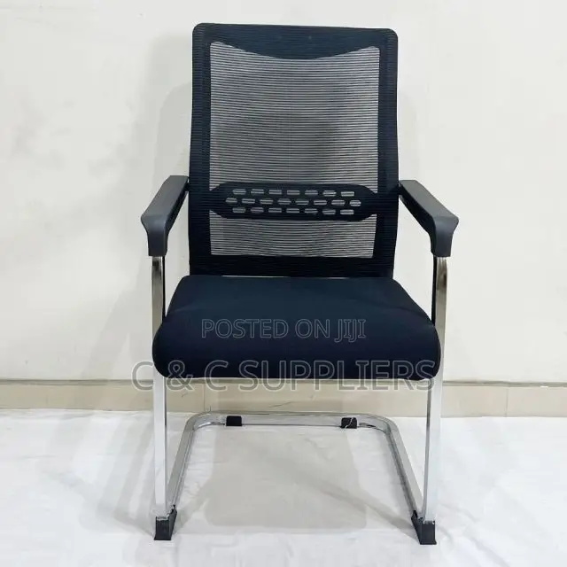 Office Mesh Guest Chair With Armrest.