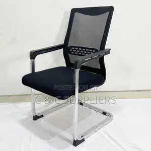 Office Mesh Guest Chair With Armrest.