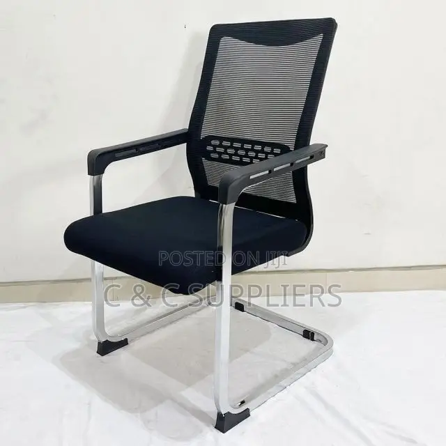 Office Mesh Guest Chair With Armrest.