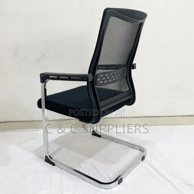 Office Mesh Guest Chair With Armrest.