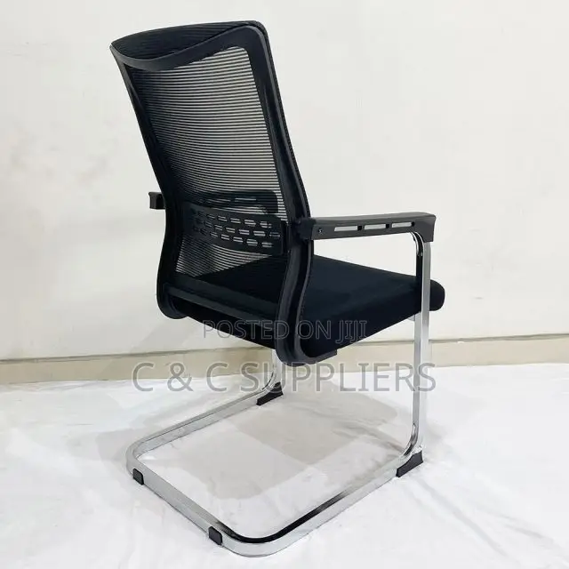 Office Mesh Guest Chair With Armrest.