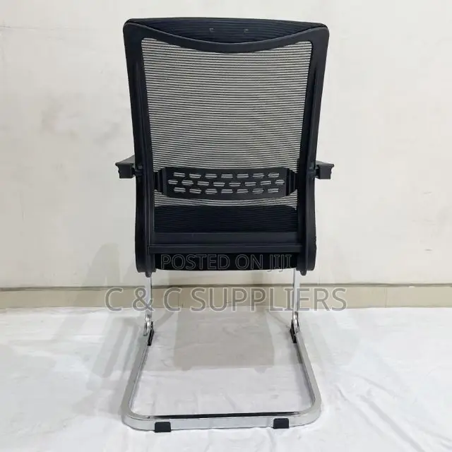Office Mesh Guest Chair With Armrest.