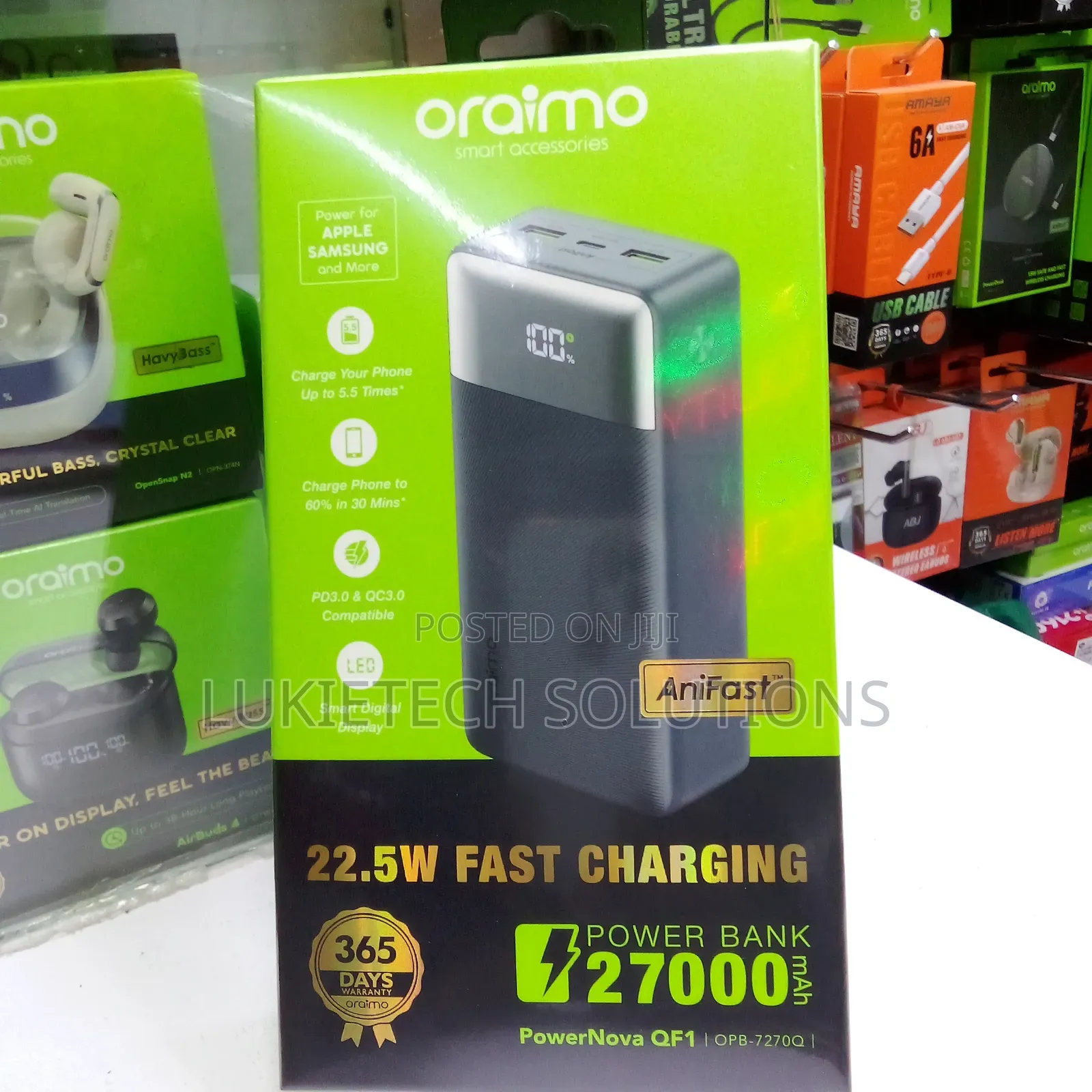 27000 Mah Reliable Powerbank 22.5 W Fast Charging
