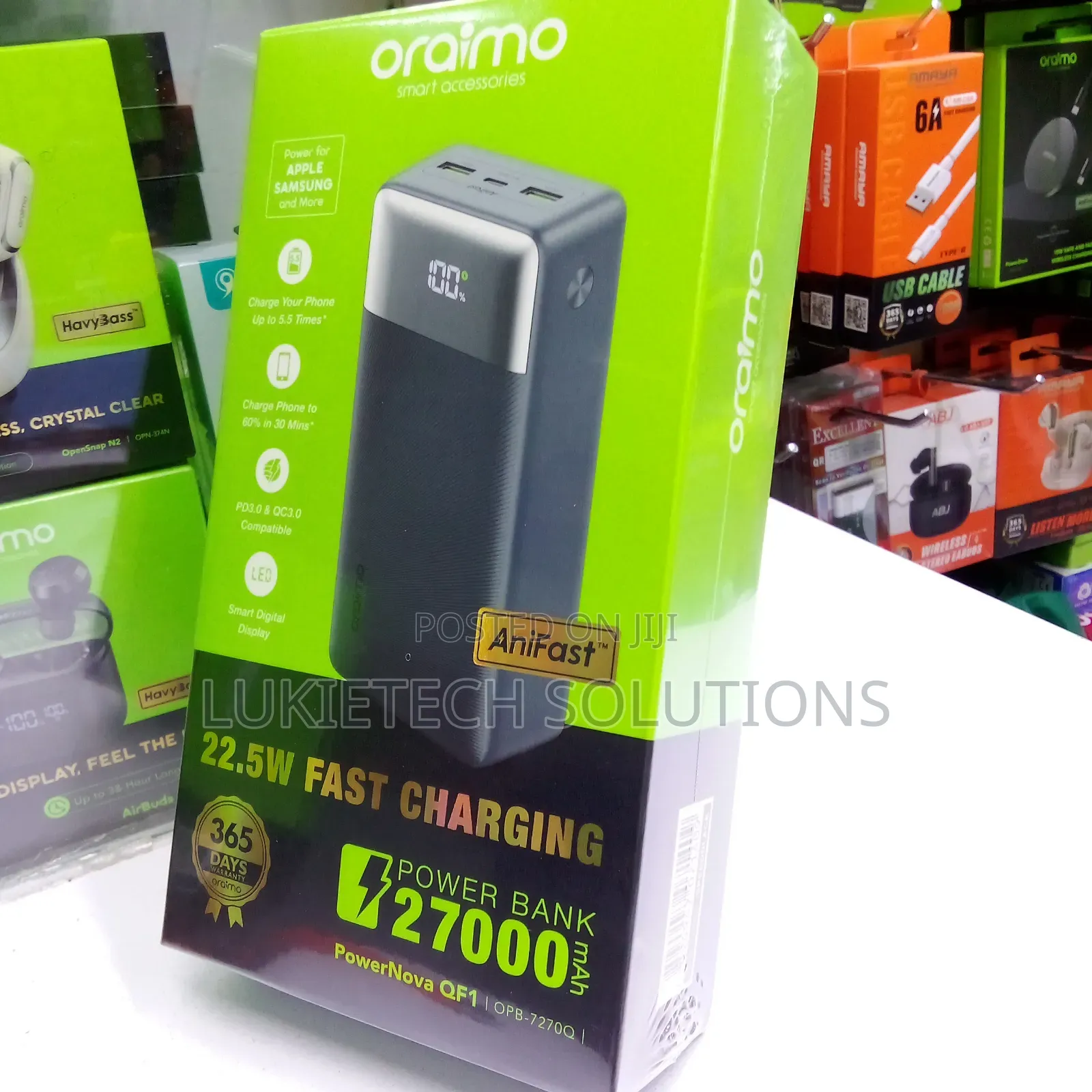 27000 Mah Reliable Powerbank 22.5 W Fast Charging