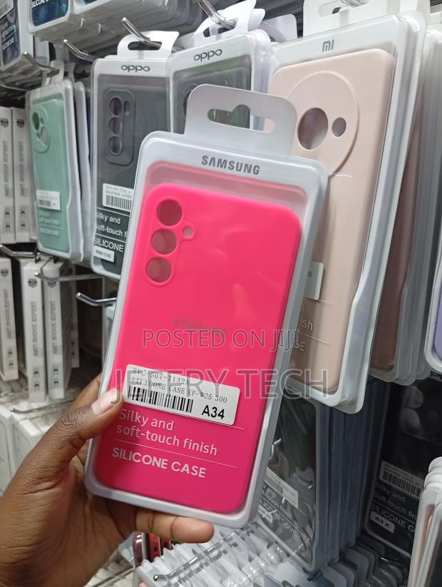 Samsung Galaxy A34 Hot Pink Samsung Silicone Case - thumbnail 2