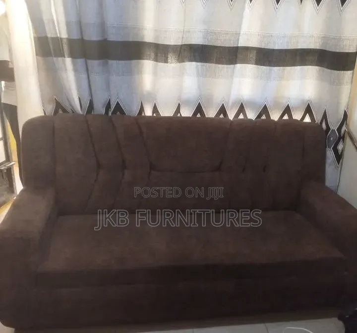 Comfortable Brown Upholstered Sofa