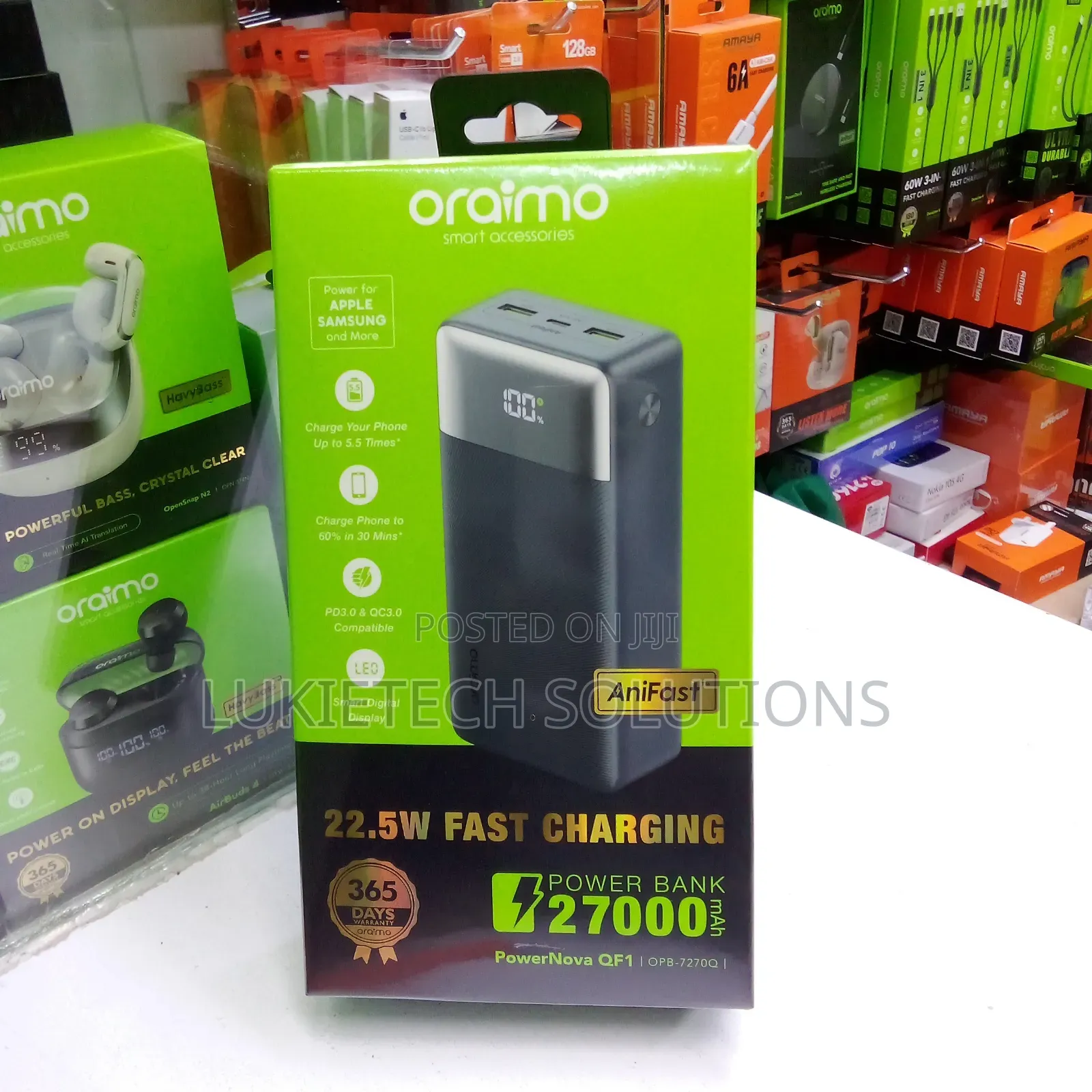 Oraimo Powerbank 27000 Mah 22.5 Watts Fast Charging Anifast Technology