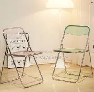 Party Chair: Plastic Portable Chair With Metal Coloured Sled Base