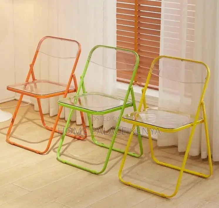 Party Chair: Plastic Portable Chair With Metal Coloured Sled Base