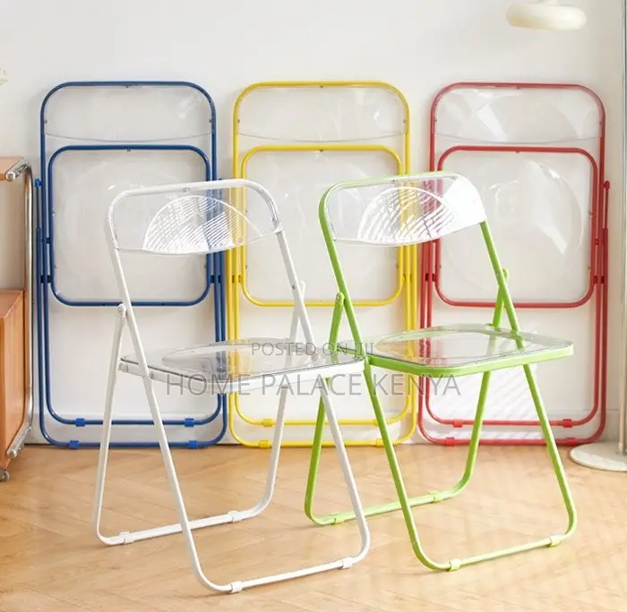 Party Chair: Plastic Portable Chair With Metal Coloured Sled Base