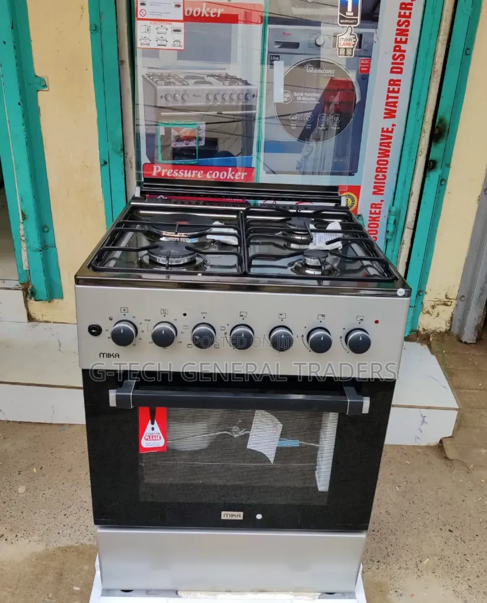 *Mika Standing Cooker, 60x60, 3 Gas Pool Jet Burners+ 1 Rapid Hotplate