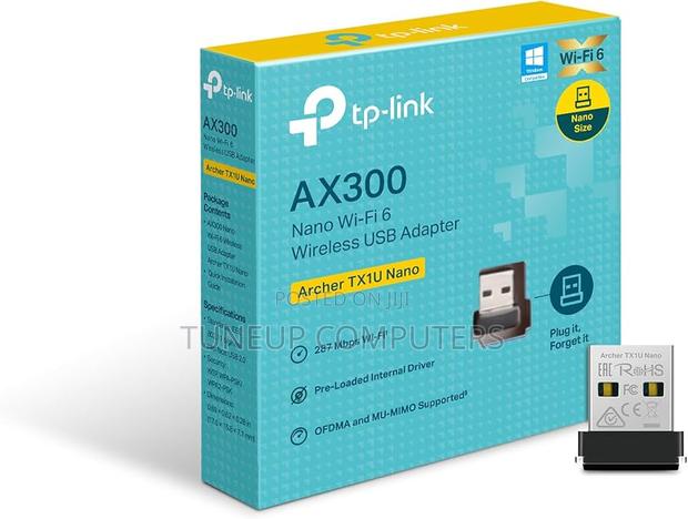 Tp-Link Ax300 Nano Wi-Fi 6 Wireless Usb Adapter - Tl-Archer Tx1u