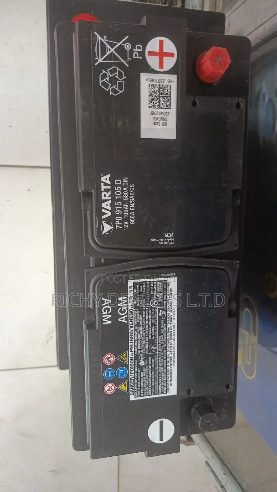 Varta 12v 105ah A.G.M