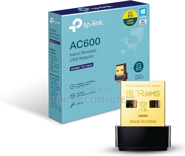 Tp-Link Ac600 Wireless Dual Band Usb Adapter - Tl-Archer T2u - thumbnail 3