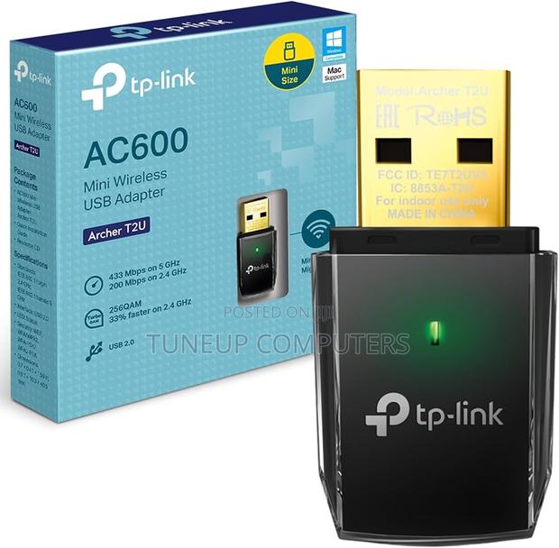 Tp-Link Ac600 Wireless Dual Band Usb Adapter - Tl-Archer T2u - thumbnail 6