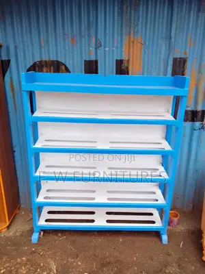 Blue/White Shoe Rack