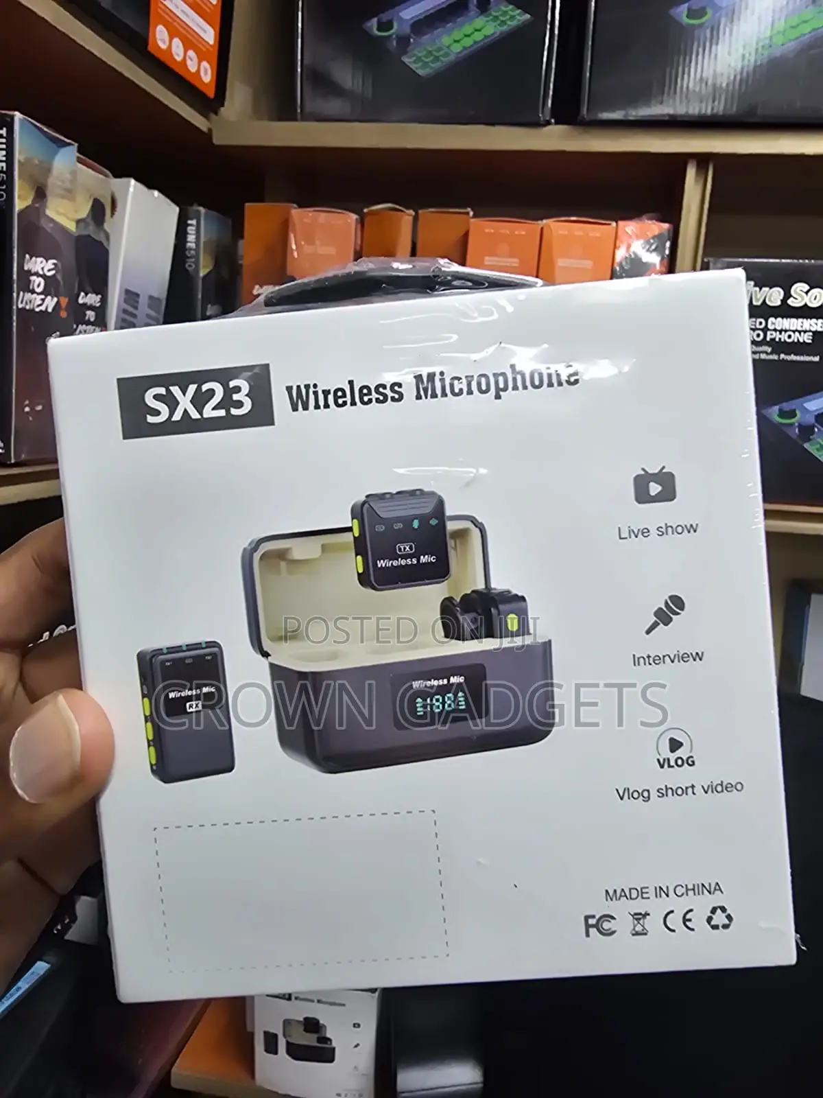 Sx-23 Dual Wireless Microphone for iPhone Android