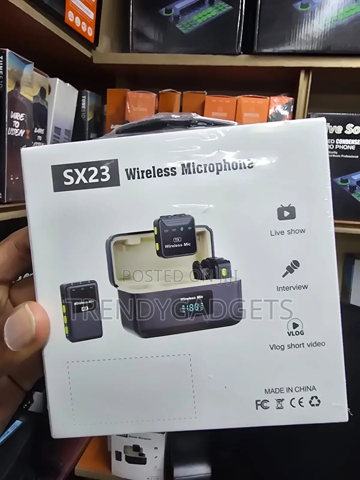 Sx-23 Dual Wireless Microphone for iPhone Android