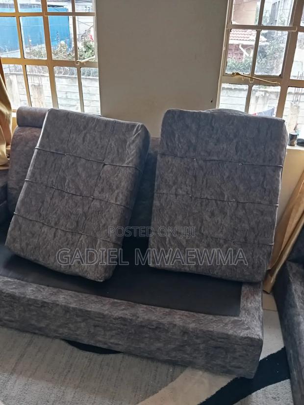 Used Grey L-Shaped Sofa in Good Condition. Comes With Mini Tables - thumbnail 11