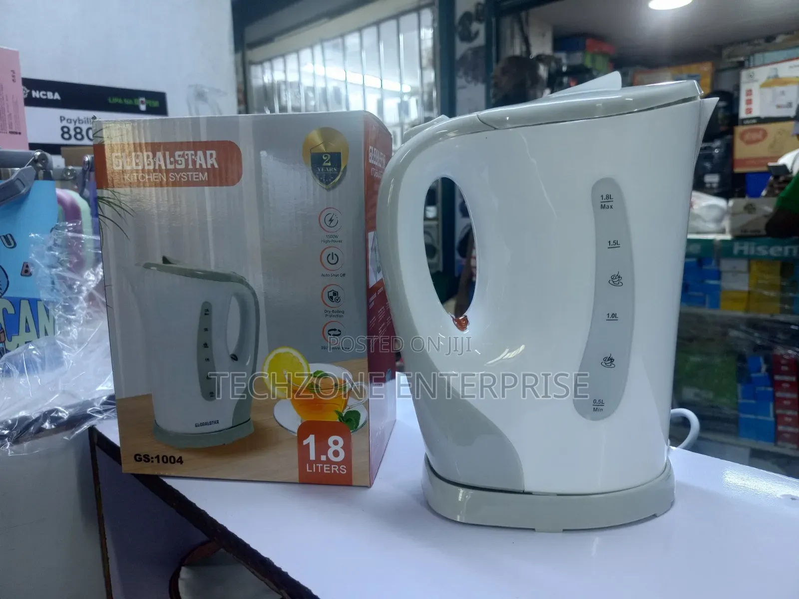 Globalstar 1004
Electric Kettle 1.8litres
With 1500 Watts 