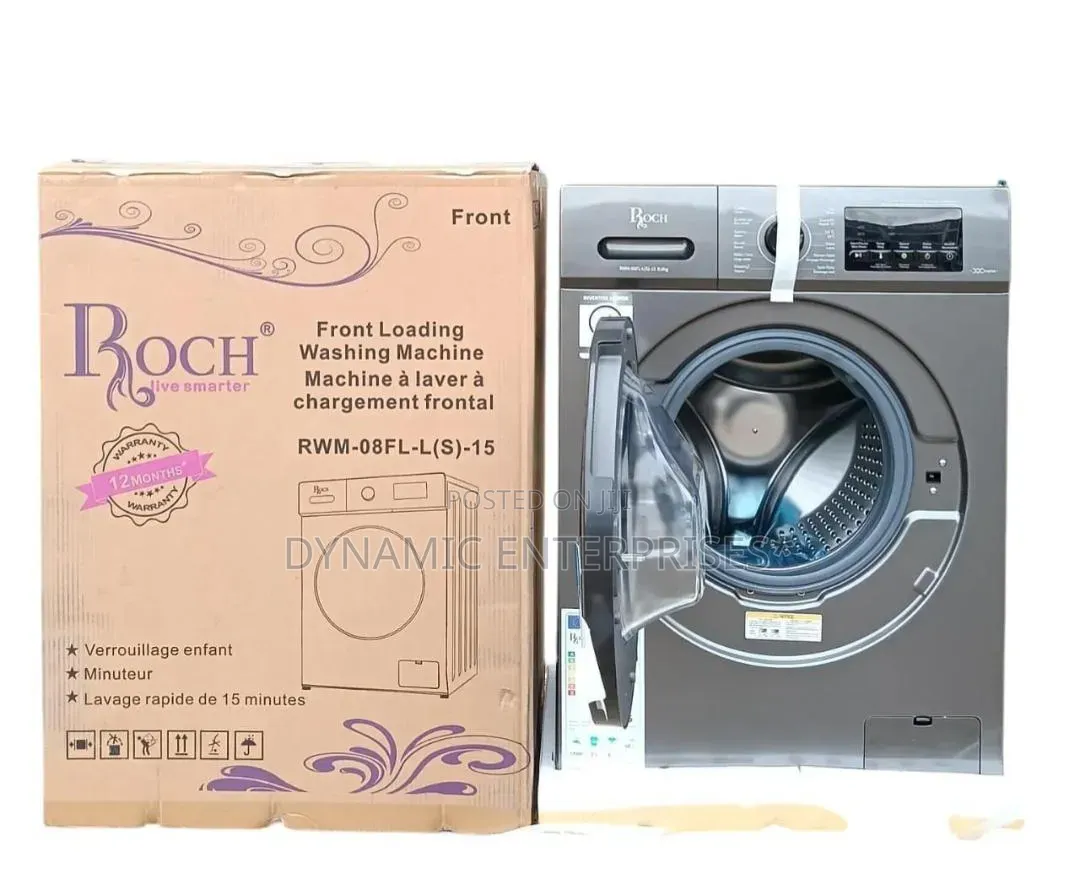 Roch 8kg Washing Machine RWM-08fl-B Wash and Spin