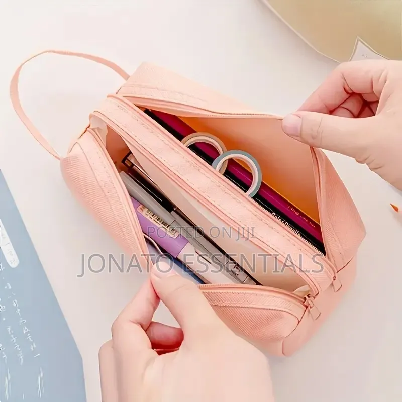 Multi-Compartment Pencil Case Large Aesthetic Organizer Pouch