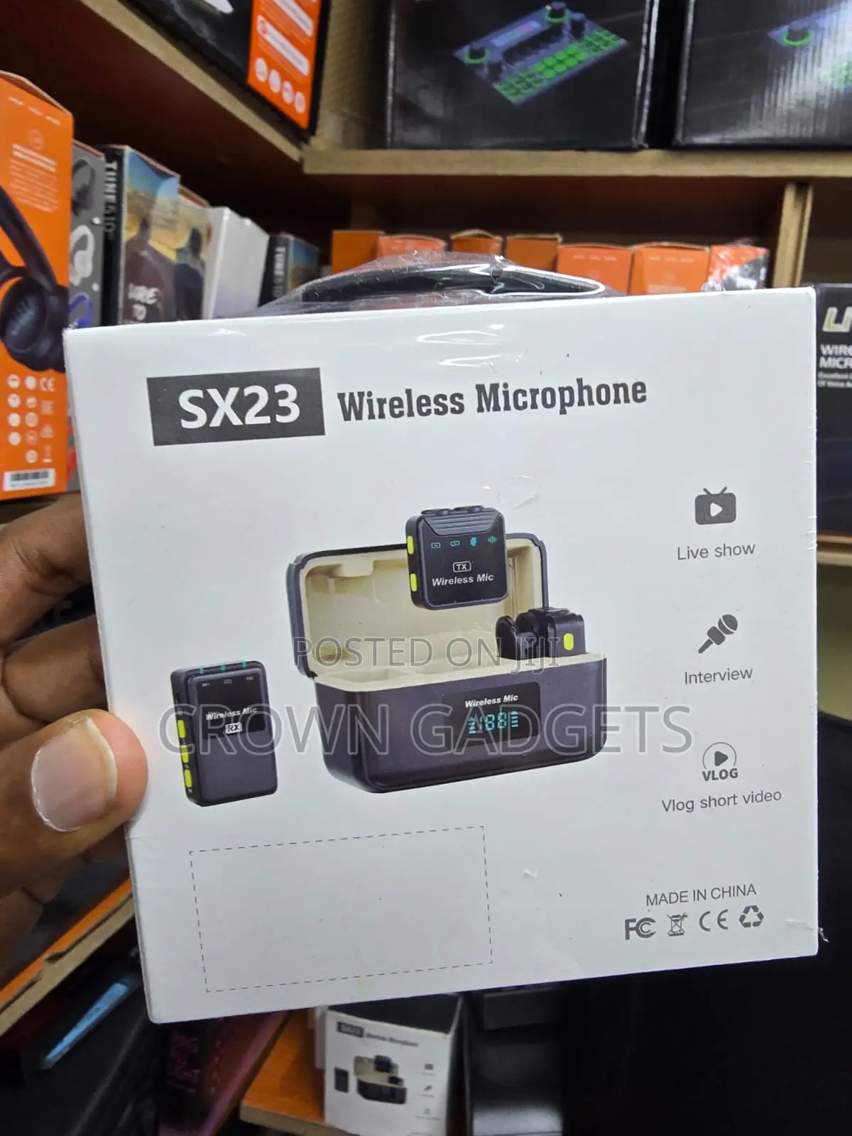 Sx23 Wireless Microphone With Charging Case for iPhone Android