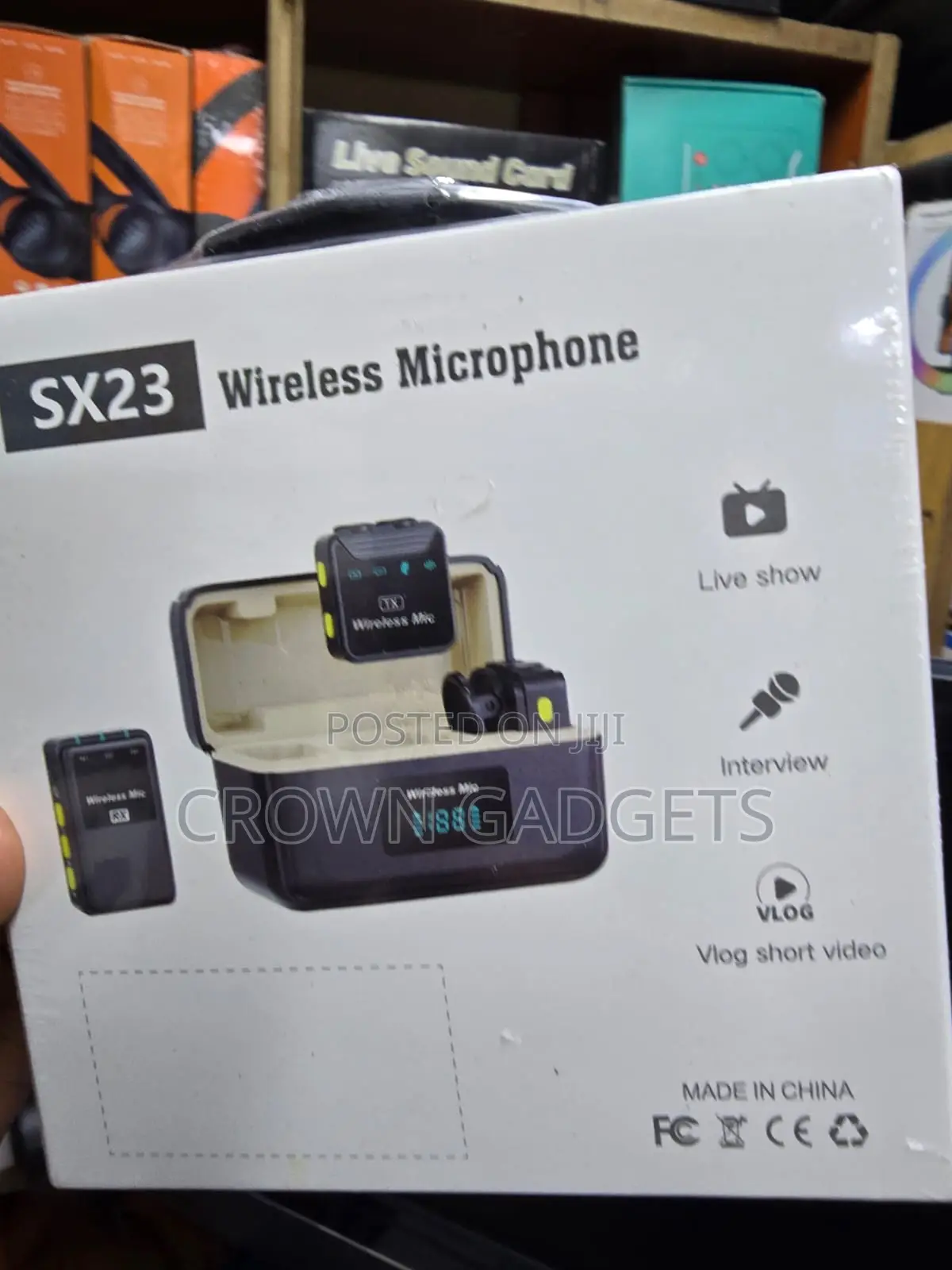 Sx23 Wireless Microphone With Charging Case for iPhone Android