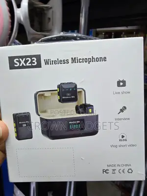 Sx23 Dual Wireless Lavalier Mic With Digital Display Case