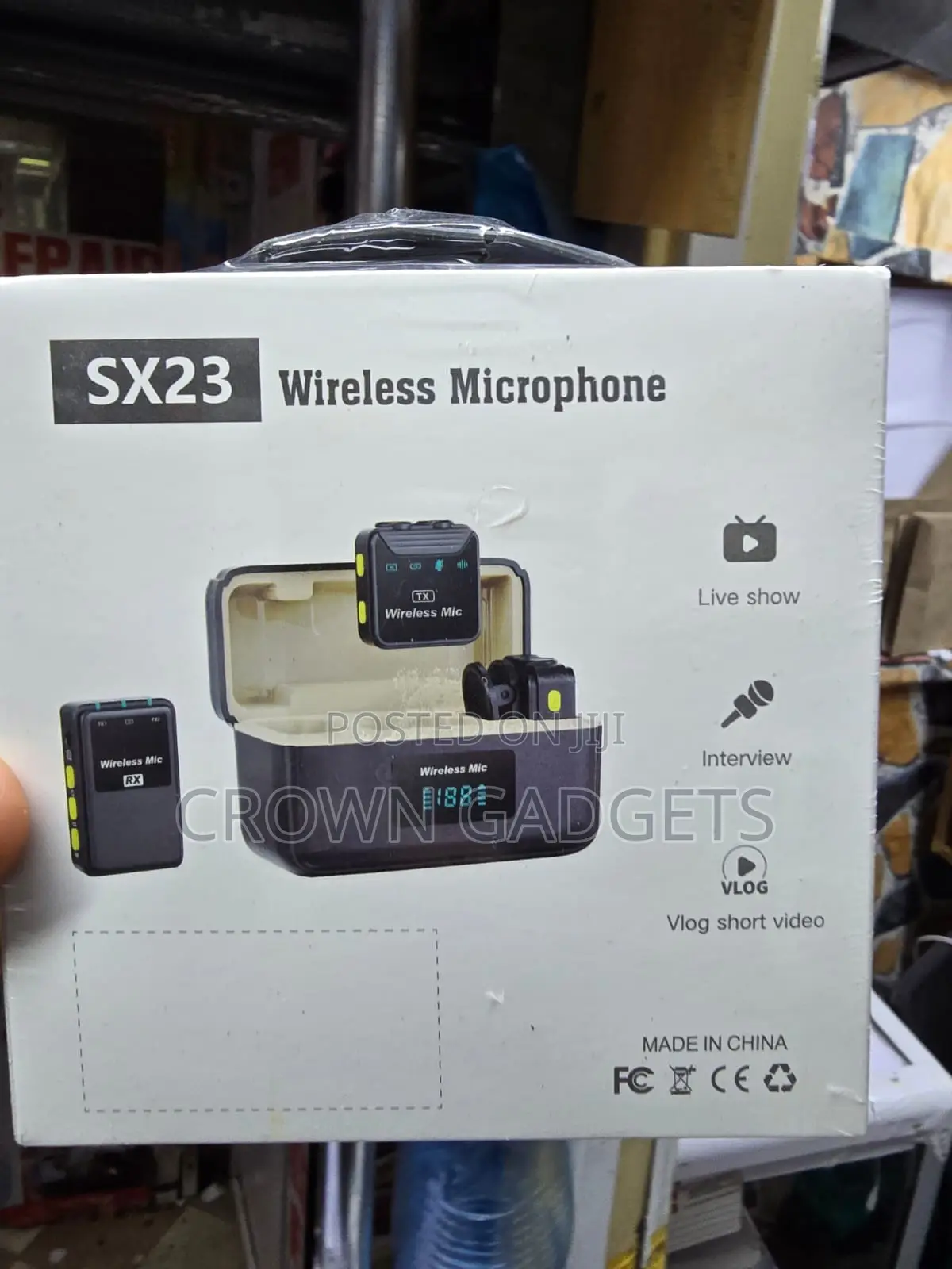 Sx23 Wireless Clip-on Microphone for Vlogging Interviews