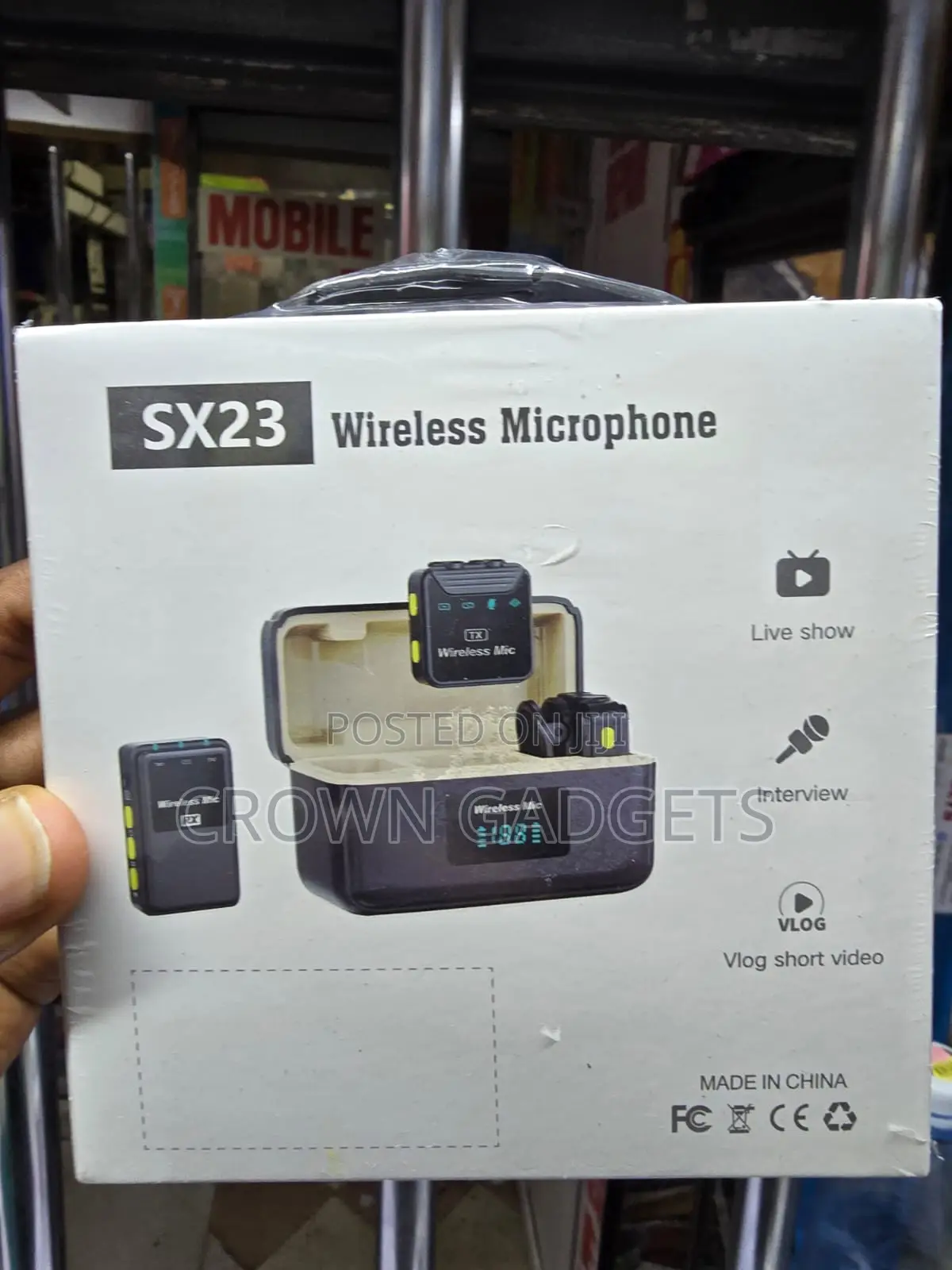 Sx23 Dual Wireless Microphone for iPhone Android Recording