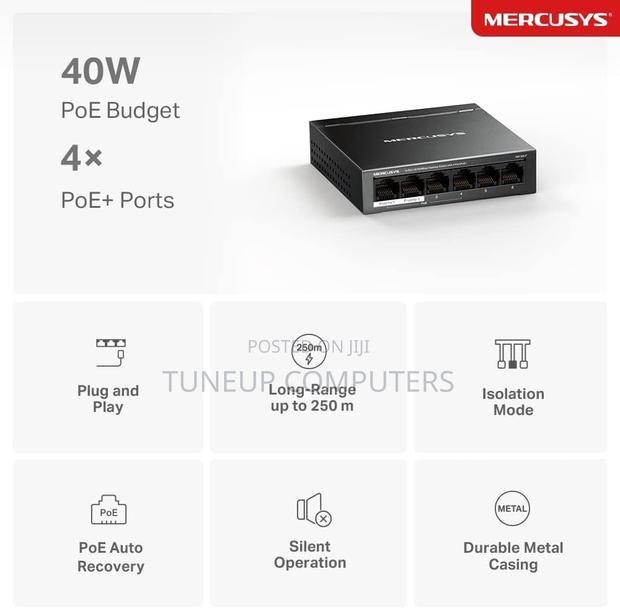 Mercusys 6-Port 10/100mbps Desktop Switch With 4-Port Poe