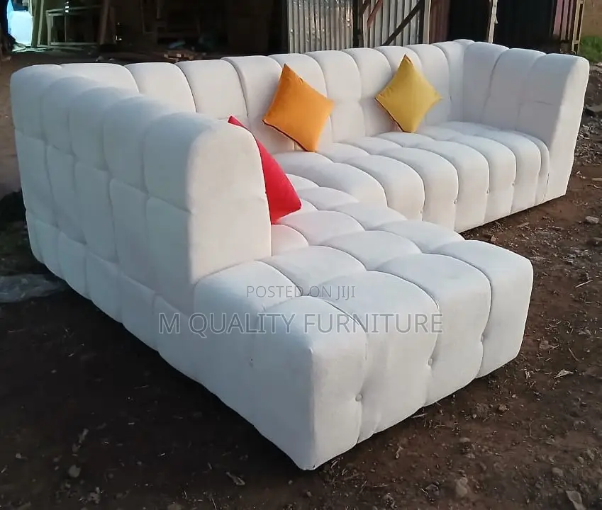 White 4-Piece Bubble Sofas