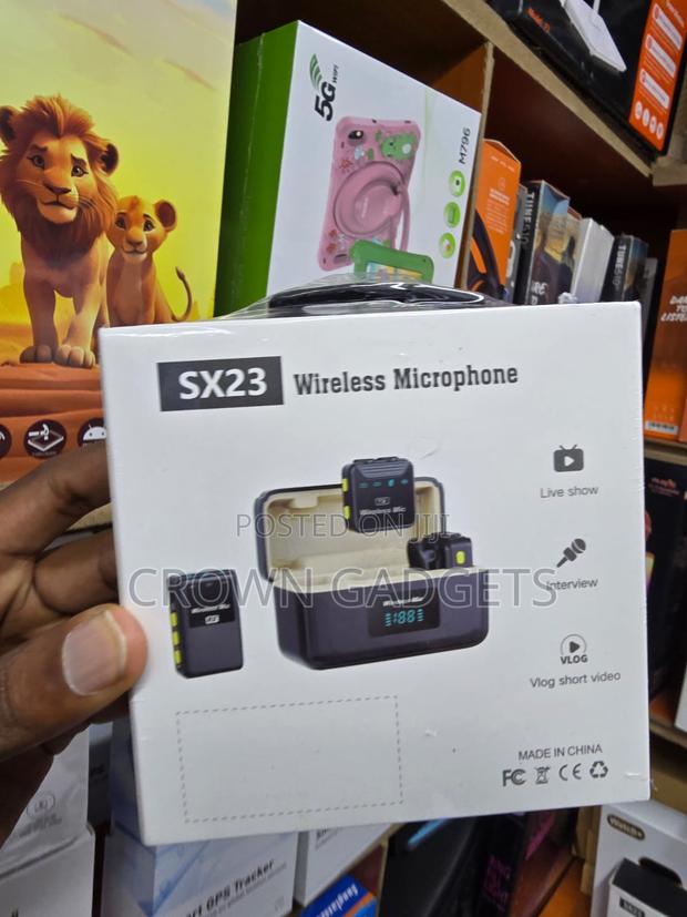 Sx23 Dual Wireless Mic With Charging Case For iPhone Android - thumbnail 2